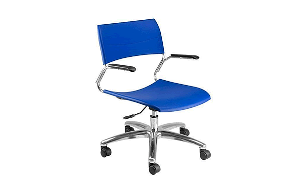 Cadeira giratoria com braços POL-007