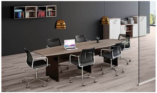 Mesa de Reunião semi-oval, 06,08,10,12 lugares [MESR05]