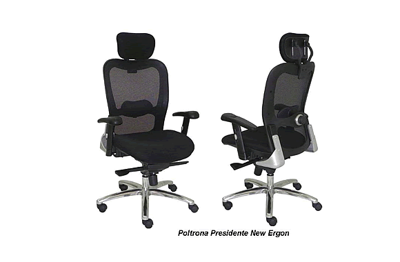 Poltrona presidente com assento em espuma injetada POP-016